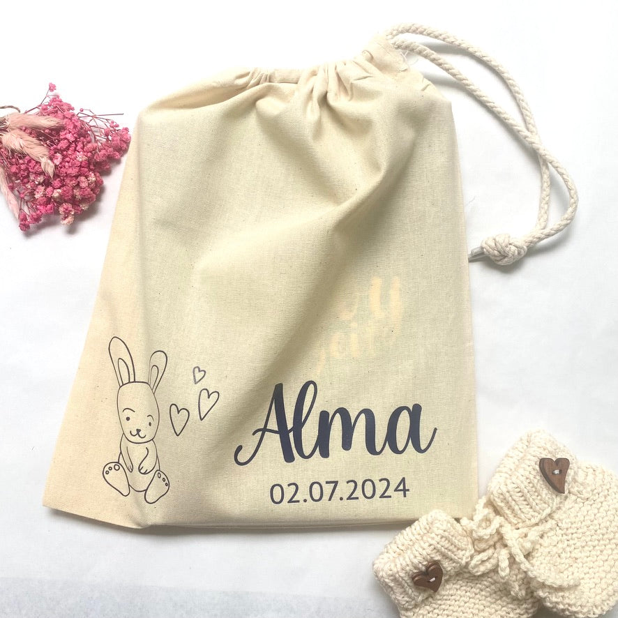 personalisierbare Tasche Baby Box Geschenk zur Geburt