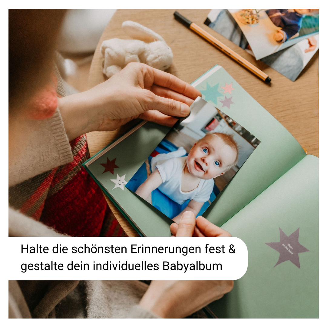 Babytagebuch | Erinnerungsbuch | Babyjournal | Babybuch | Babyalbum | Tagebuch Baby | Geschenkidee Geburt | Geschenk Babyshower | Geschenk Baby