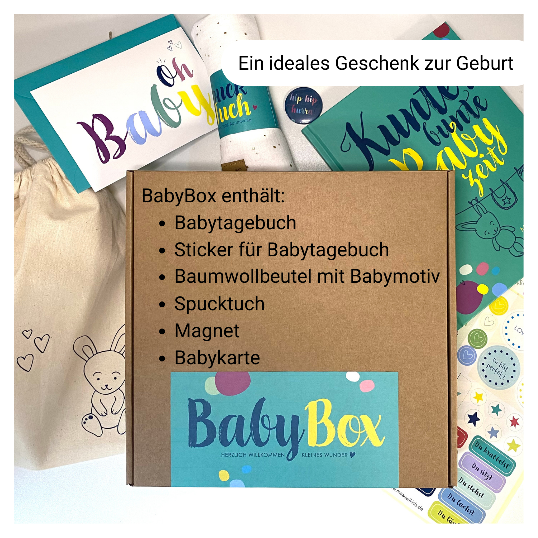Musselintuch in Baby Box