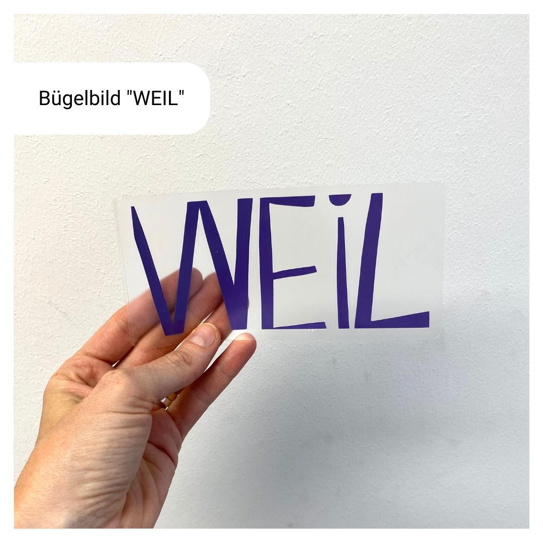 Bügelbild "Weil" zum Aufbügeln