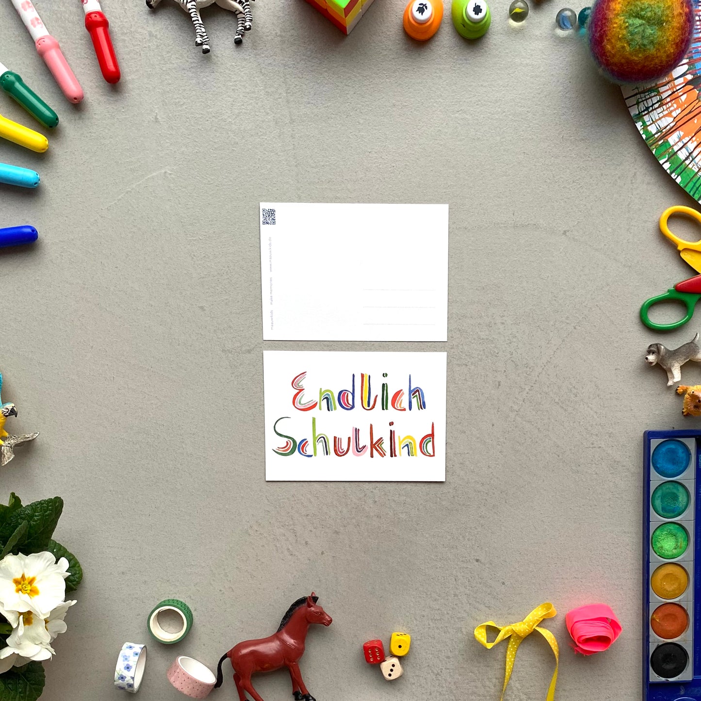 Karte zur Einschulung "Handlettering"