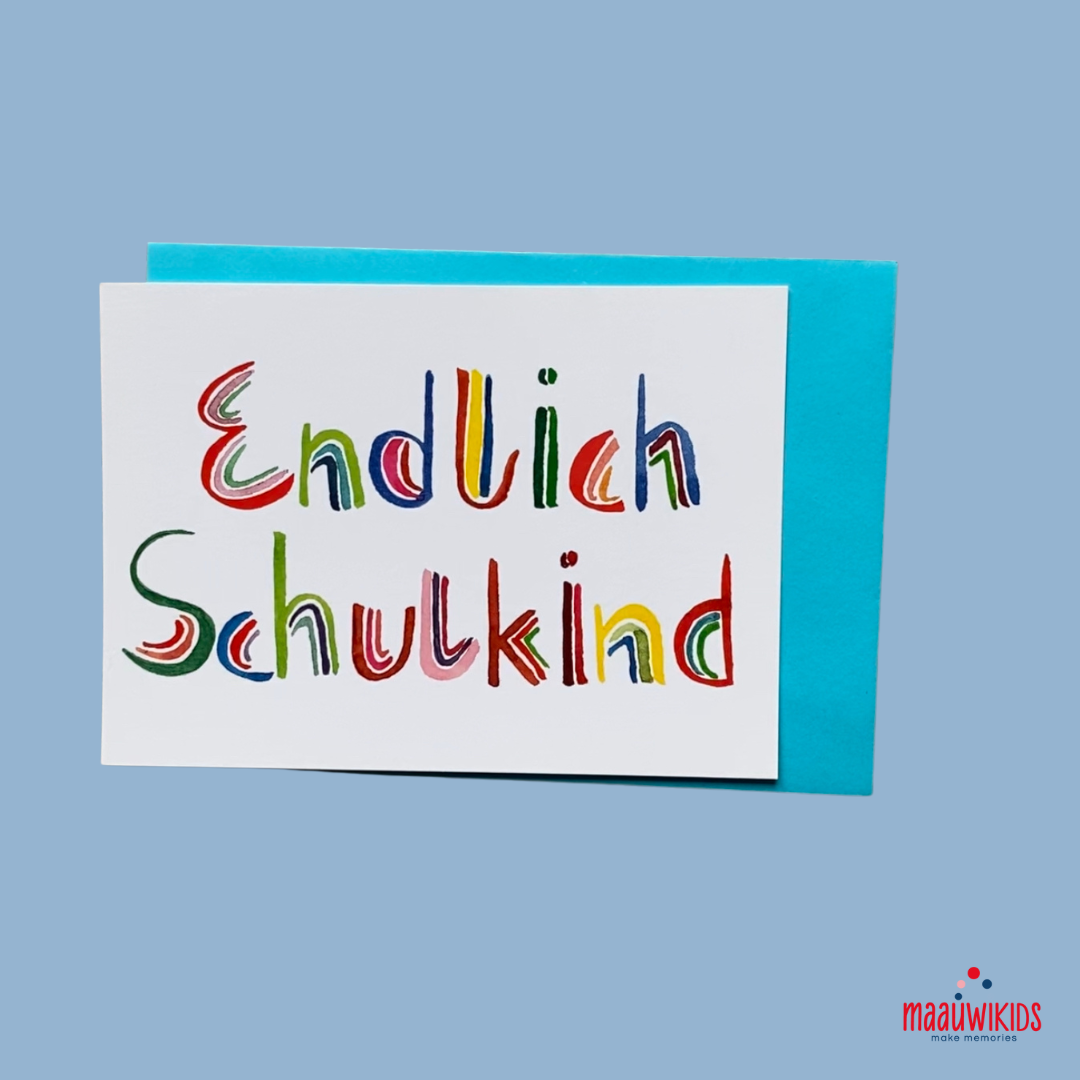 Karte zur Einschulung "Handlettering"