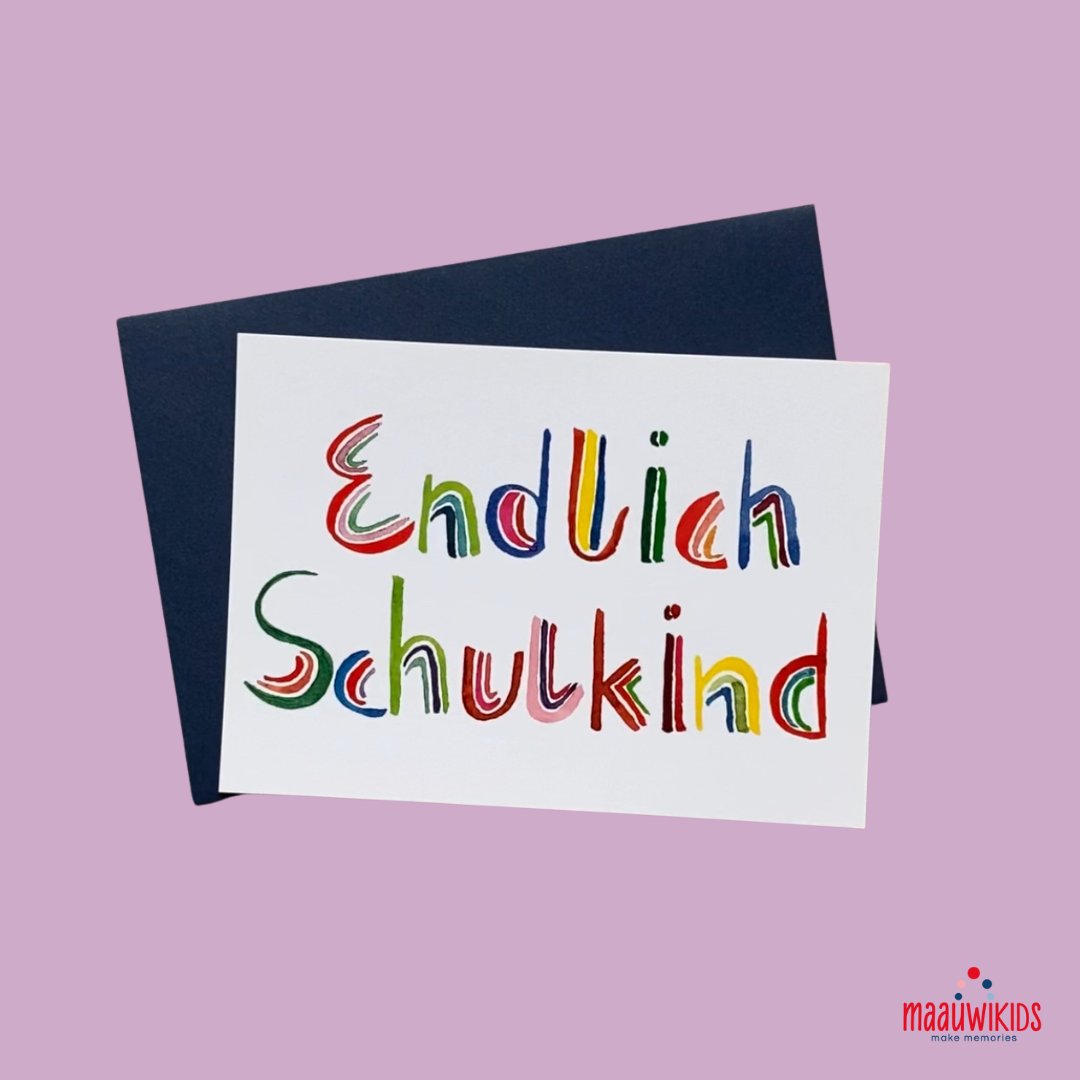 Karte zur Einschulung "Handlettering"