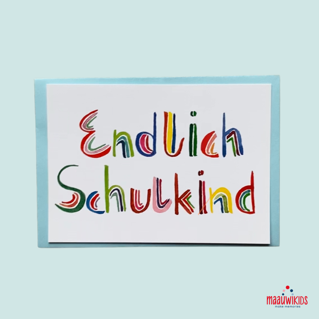 Karte zur Einschulung "Handlettering"
