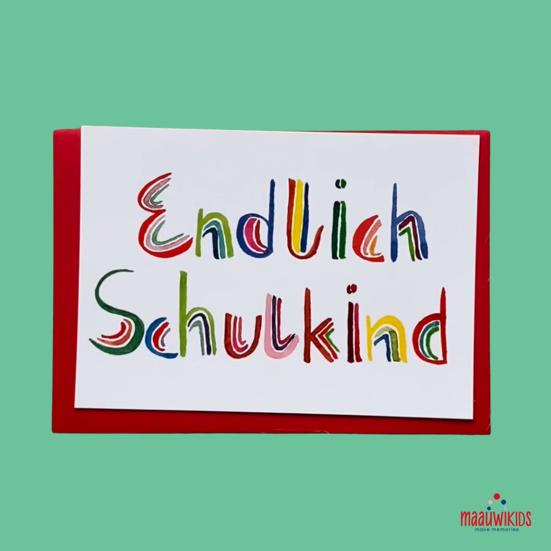 Karte zur Einschulung "Handlettering"
