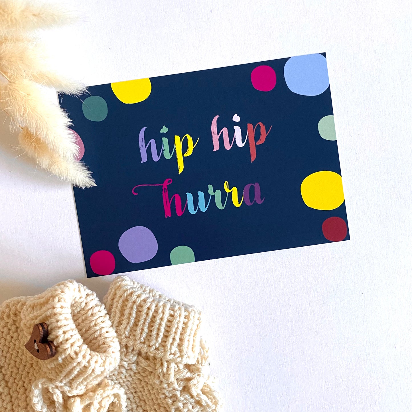 Karte zur Geburt - "Hip Hip Hurra"