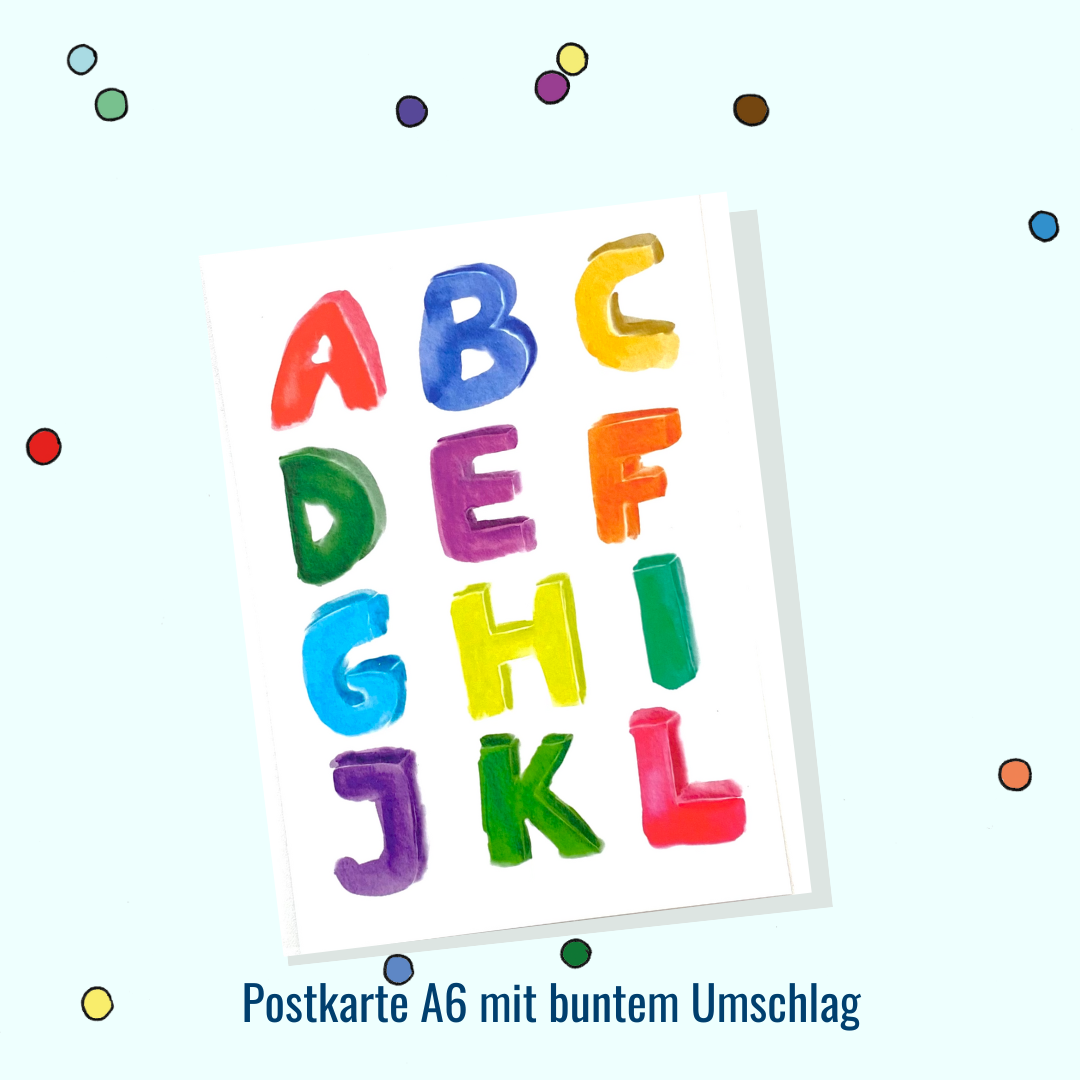 Grußkarte "ABC" zur Einschulung