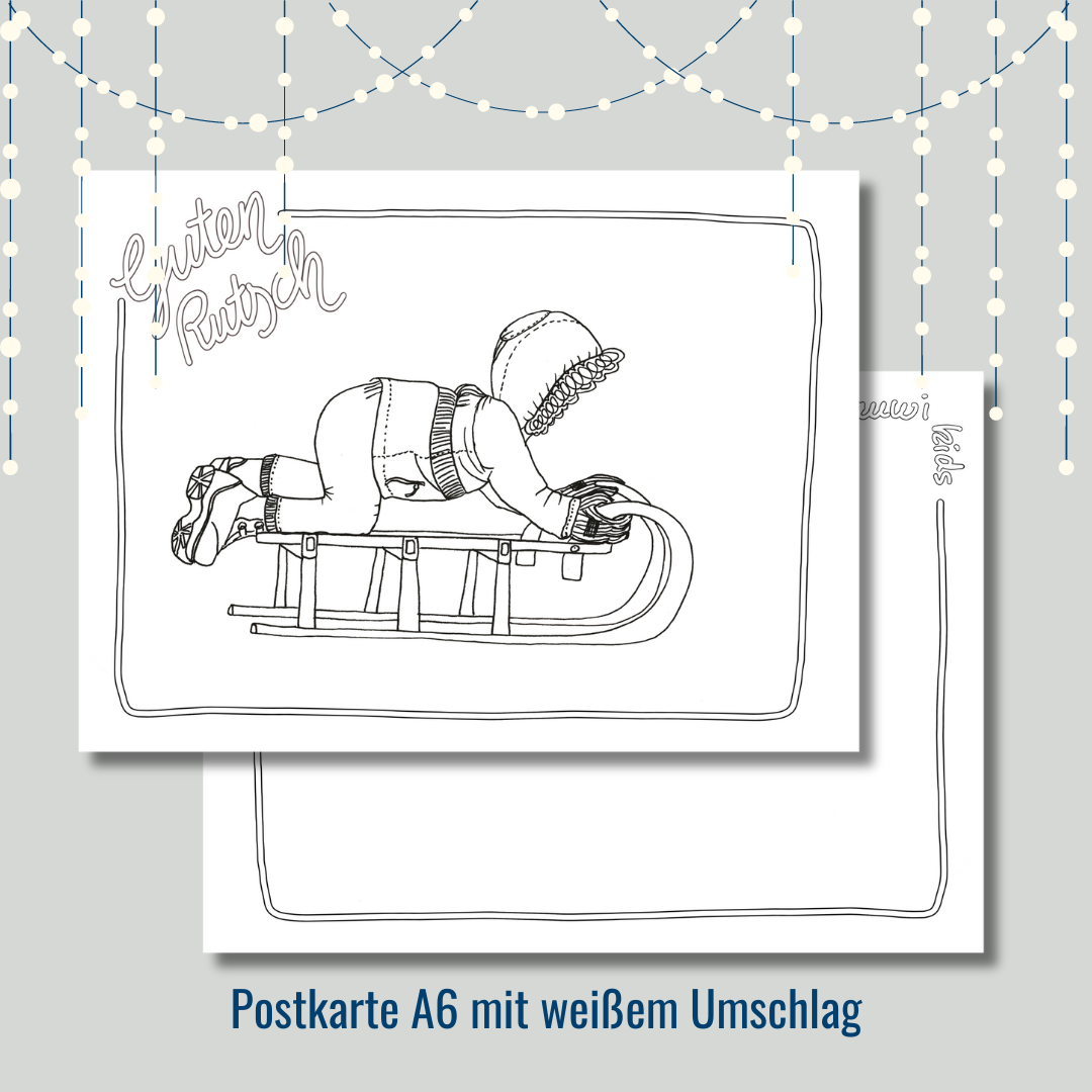 Neujahrskarte Guten Rutsch