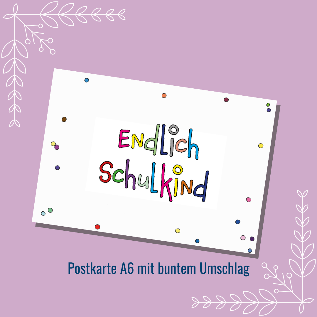 Karte zur Einschulung "Konfetti"