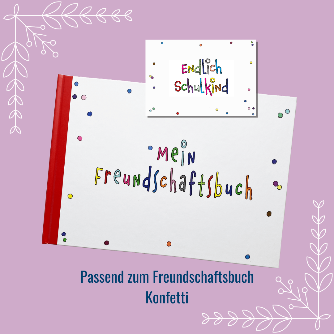 Karte zur Einschulung "Konfetti"