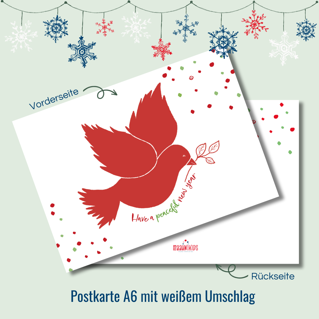 Weihnachtskarte "Peaceful New Year"