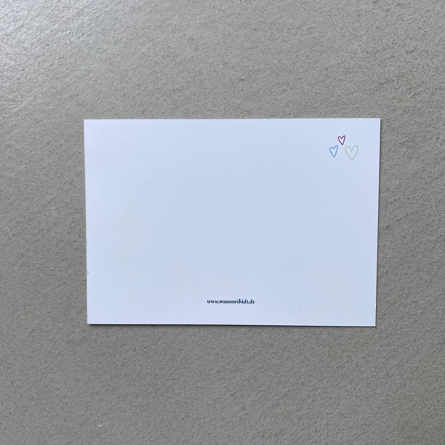 Maauwikids Grusskarten Baby Rückseite