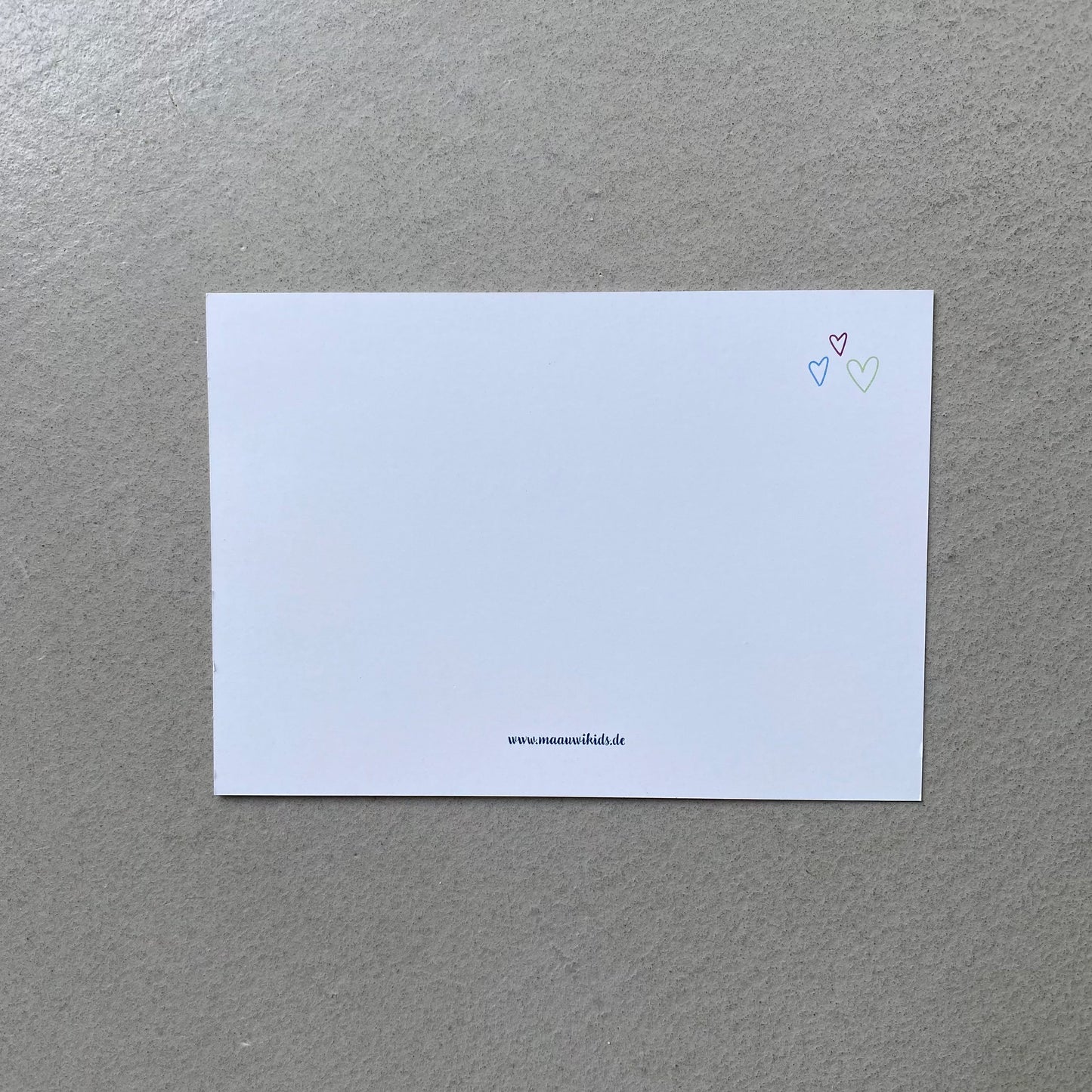 Karte zur Geburt Babykarte Rückseite