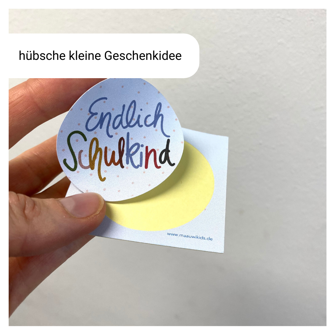 Rundsticker "Endlich Schulkind"