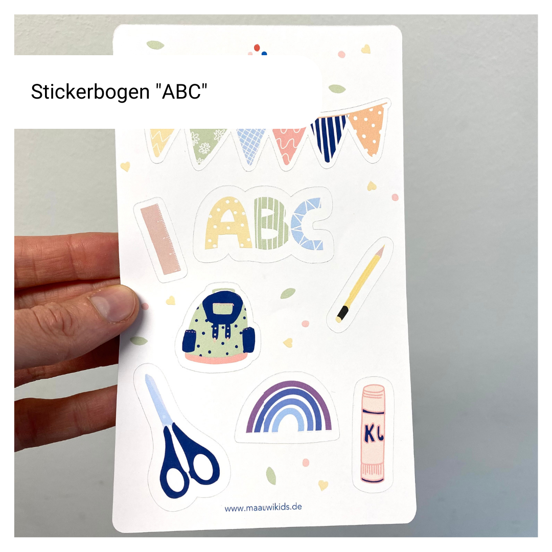 Sticker "ABC" zur Einschulung