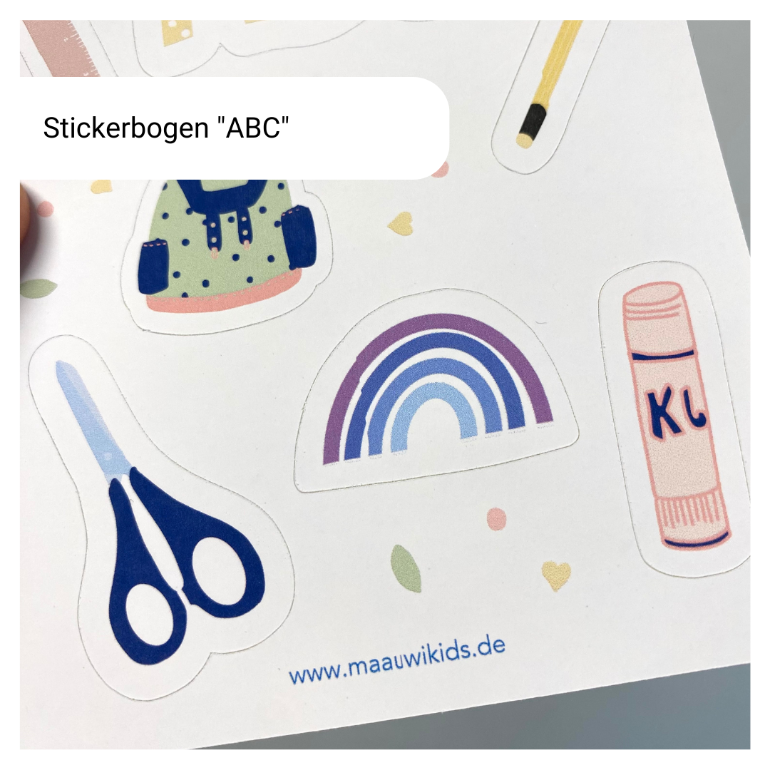 Sticker "ABC" zur Einschulung