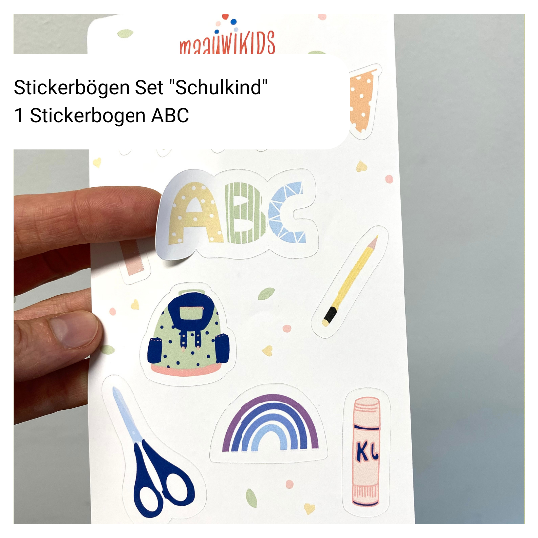 Stickerbogen SET "Schulkind" zur Einschulung