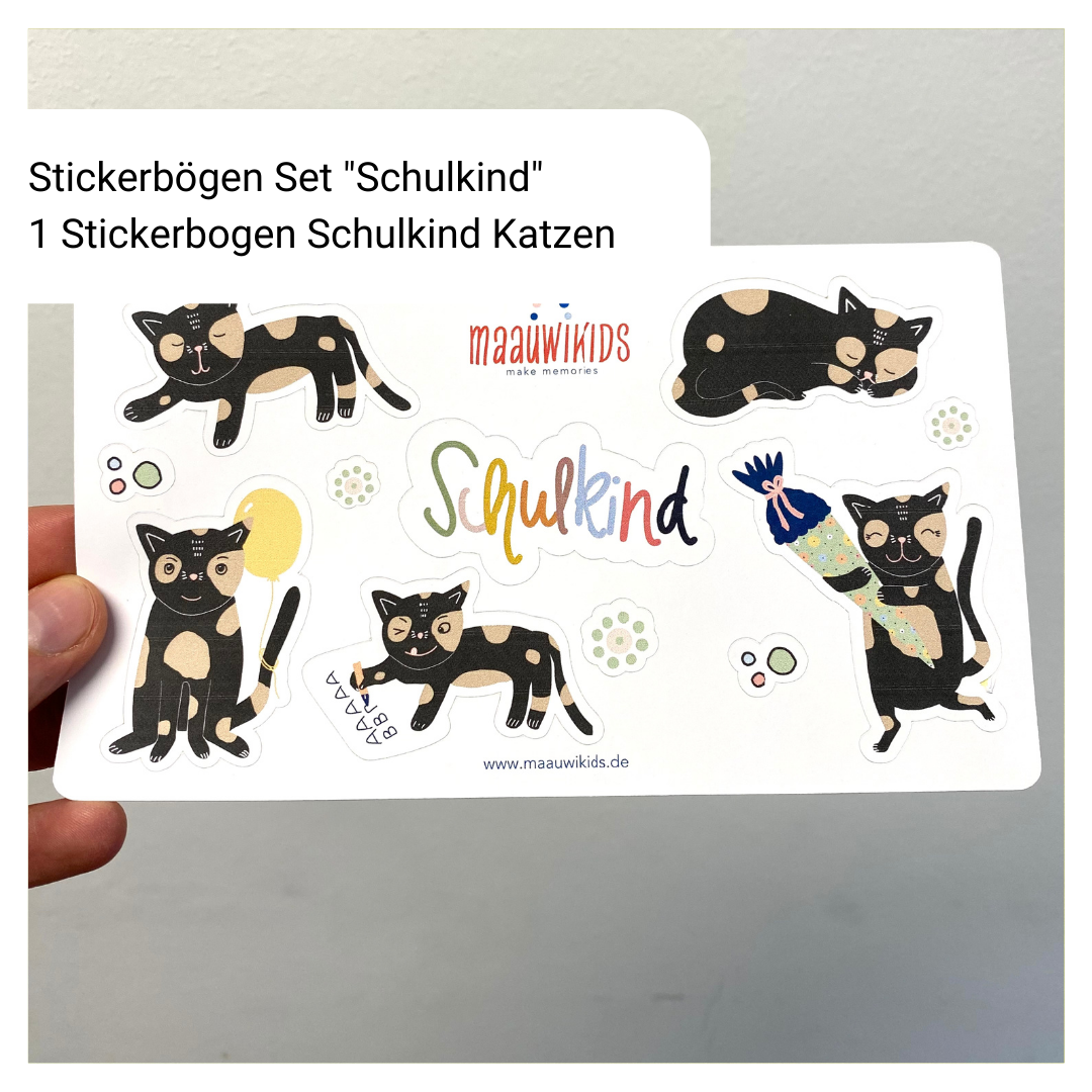 Stickerbogen SET "Schulkind" zur Einschulung