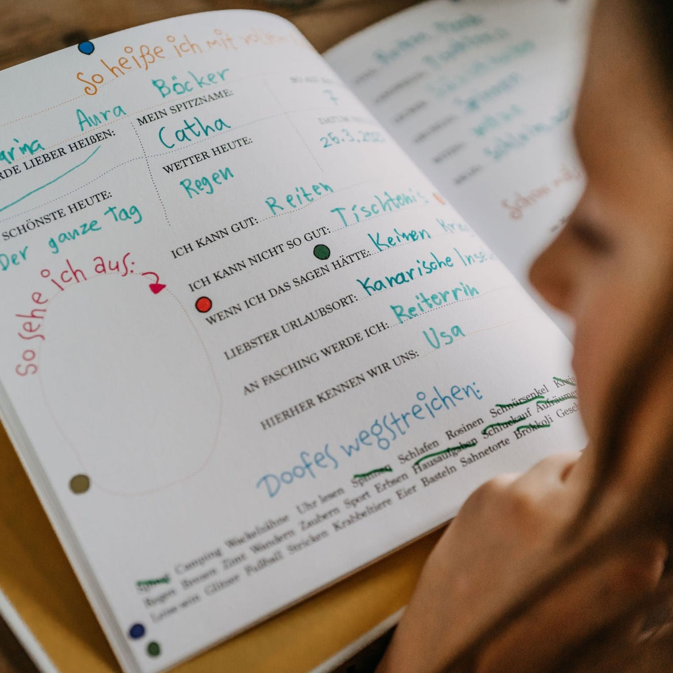 Blick ins Freundschaftsbuch Grundschule