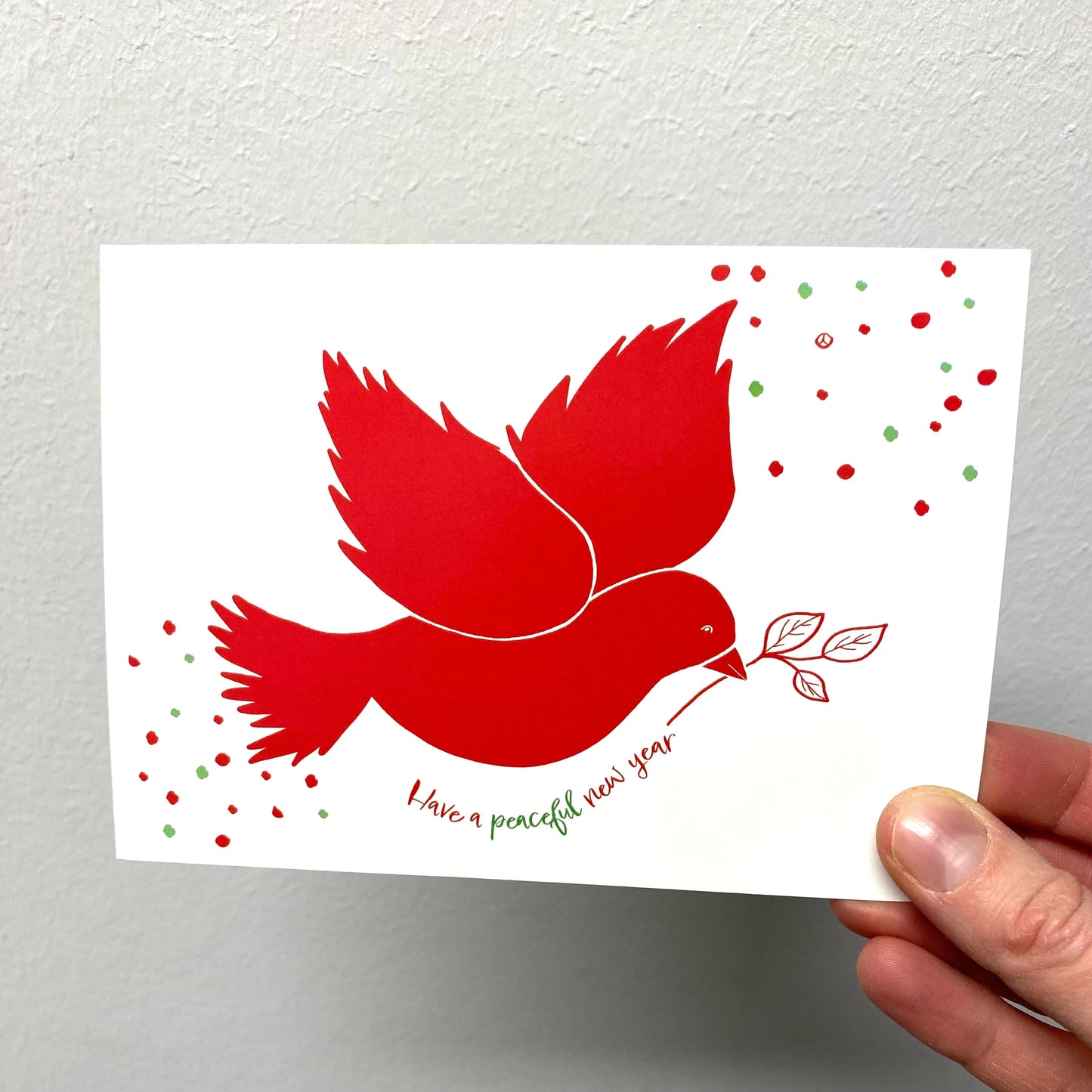 Weihnachtskarte "Peaceful new year"
