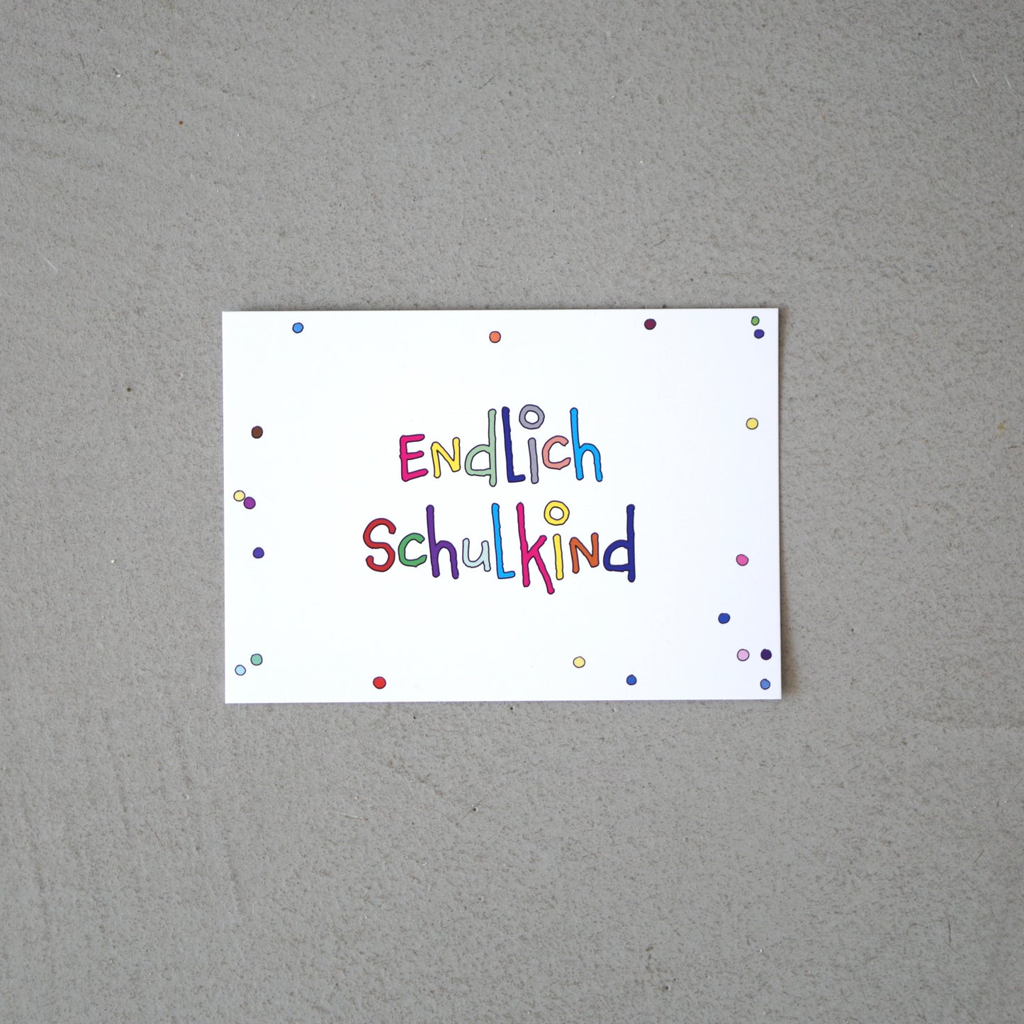 maauwikids Grusskarte Einschulung Konfetti