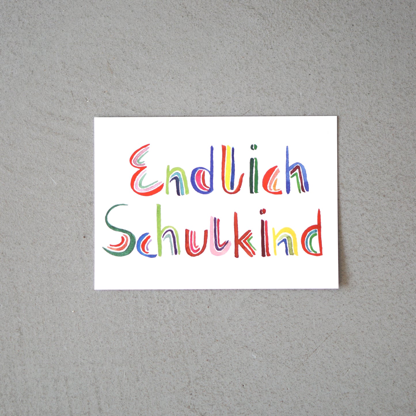 Maauwikids Grusskarte Einschulung Schulkind