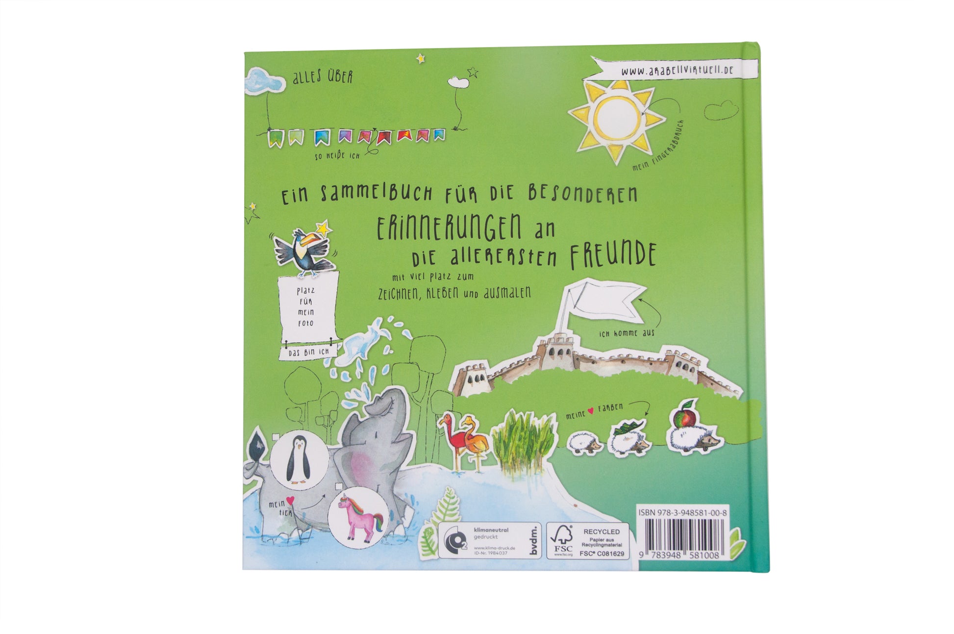 Freundebuch Kindergarten | Kita Freundebuch | Freundebuch | Freundebuch Jungen | Freundebuch Mädchen