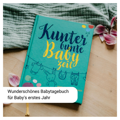 Babytagebuch | Erinnerungsbuch | Babyjournal | Babybuch | Babyalbum | Tagebuch Baby | Geschenkidee Geburt | Geschenk Babyshower | Geschenk Baby 