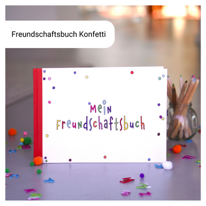 Freundschaftsbuch Konfetti