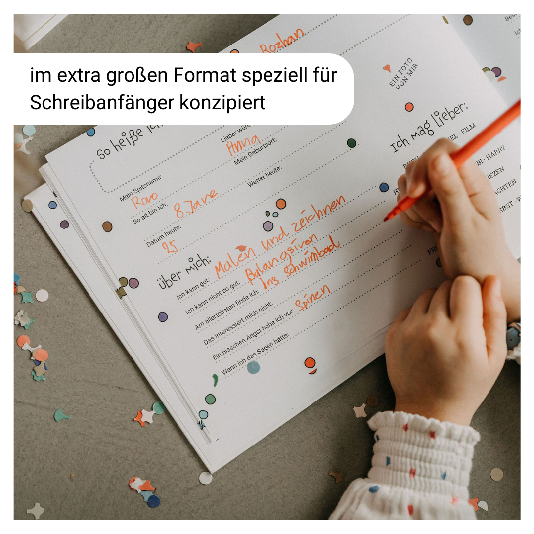 Freundschaftsbuch Konfetti