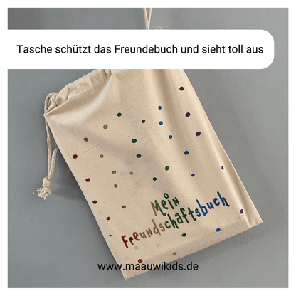 Set Freundschaftsbuch + Tasche "Konfetti"