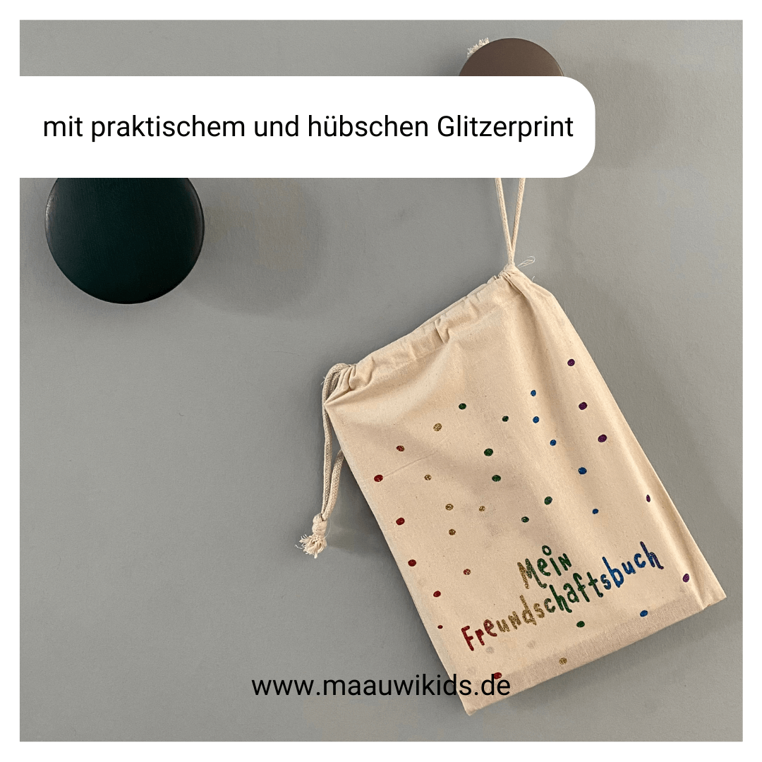 Set Freundschaftsbuch + Tasche "Konfetti"