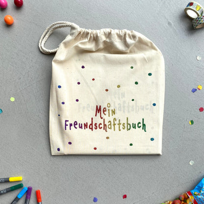 Set Freundschaftsbuch & Tasche "Pünktchen"