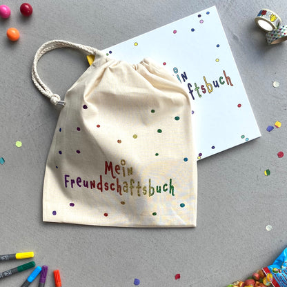 Set Freundschaftsbuch & Tasche "Pünktchen"