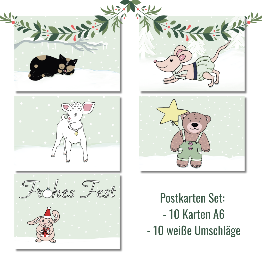 Weihnachtskarte Bär