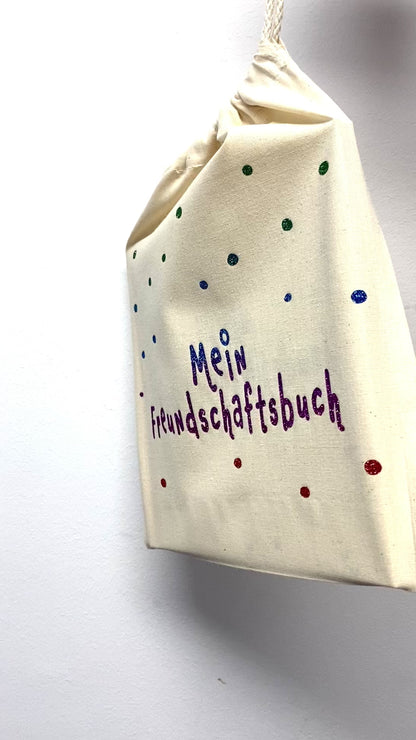 Set Freundschaftsbuch & Tasche "Pünktchen"