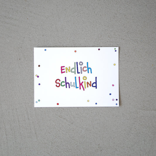 maauwikids Grusskarte Einschulung Konfetti