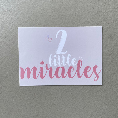 Grusskarte Zwillinge two little miracles